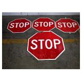 Set of 4 Red Stop Signs