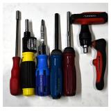 Assorted Screwdrivers and Ratchet Set
