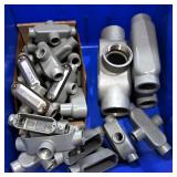 Assortment of Electrical Conduit Fittings
