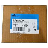 Cooper LB45-CGN Conduit Body with Cover, 1-1/4"