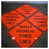 Danger Overhead Power Lines Signs
