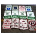 Collection of Parking and Traffic Signs