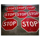 Set of 8 Octagonal Stop Signs