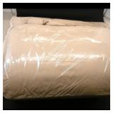 Beige Bedding Set in Plastic Packaging