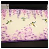 Floral Hummingbird Design Mat