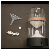Decorative Glass Display with Sandworm and Pyramid