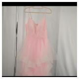 Pink Layered Tulle Dress