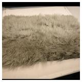 Faux Fur Rug in Light Gray