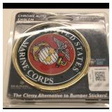 Elektroplate Chrome Auto Emblem - US Marine Corps