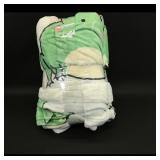 Plush Blanket with Frog and Ladybug Design