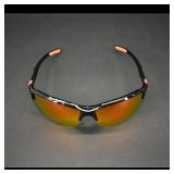 Sports Sunglasses with Orange Accents