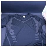 Black Polyester-Elastane T-Shirt, Size L