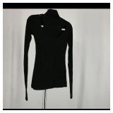 Black Long-Sleeve Turtleneck Top