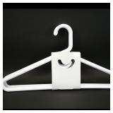 Set of White Plastic Hangers