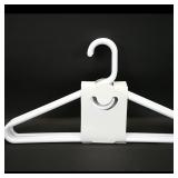 Set of White Plastic Hangers