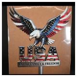 USA Faith, Family & Freedom Metal Sign