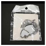 Silver-Tone Angel Wing Heart Ornament
