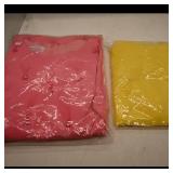 Assorted Pink Feather-Accent Dress & 84" Yellow...