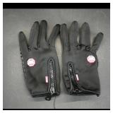 Pair of Black Zippered Gloves (L/R)