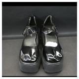 Gdgydbh Patent Mary Jane Platform Shoes