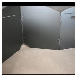 Foldable 3-Panel Black Metal Fireguard with...