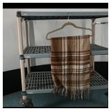 Plaid Fringe Scarf  Brown/Tan