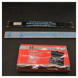 46-Piece 1/4" Socket Set with Case & 2 Rasp Files