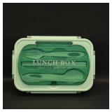 Lunch Box Bento-style Food Container with Utensils