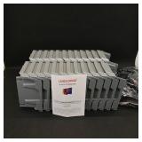 LEADLOONG Plastic Storage Bin (stack of 12, gray)