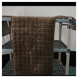 Fuzzy Trunk/Car Cargo Mat  Brown (Folded)