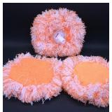 Set of 3 Orange Microfiber Mop Heads