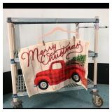 Holiday Door Mat "Merry Christmas" with Red Truck