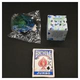 Assorted Games & Fidgets: Bicycle Cards, Soma...