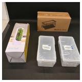 Fresh Herb Saver with Metal Storage Rack & 2...