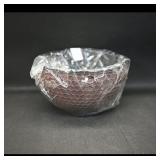 Decorative Ceramic Bowl  Brown Honeycomb Texture