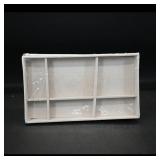 Small 6-Compartment Jewelry Case  White