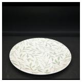 Set of 5 Ceramic Dinner Plates  Green Leaf...
