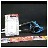 Assorted Hand Tools: Grabber, Light Switch Kit...