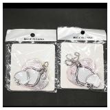 Assortment of 2 Heart Shaped Mirror Keychains