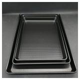 Set of 3 Nonstick Rectangular Baking Trays