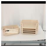 Stackable Plastic Storage Bins with Legs (5-piece)