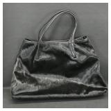MAXX New York Black Haircalf Tote Bag