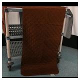 Quilted Car Fabric Insert, Brown/White