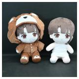 Pair of Plush Anime-Style Character Dolls (2)