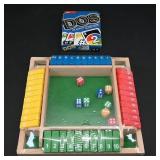 Mattel DOS Card Game (boxed) + Wooden Dice Game...