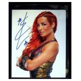 Framed Signed Color Photo ï¿½ Female Wrestler