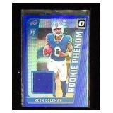 Panini Optic Rookie Phenom Keon Coleman Patch...