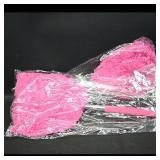 Pair of Pink Microfiber Duster Heads with Handle