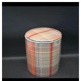 Plaid Ceramic Canister with Lid  Brand Not...