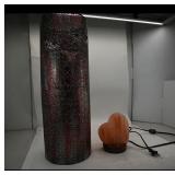 Decorative Metal Floor Lamp & Heart-Shaped Salt...